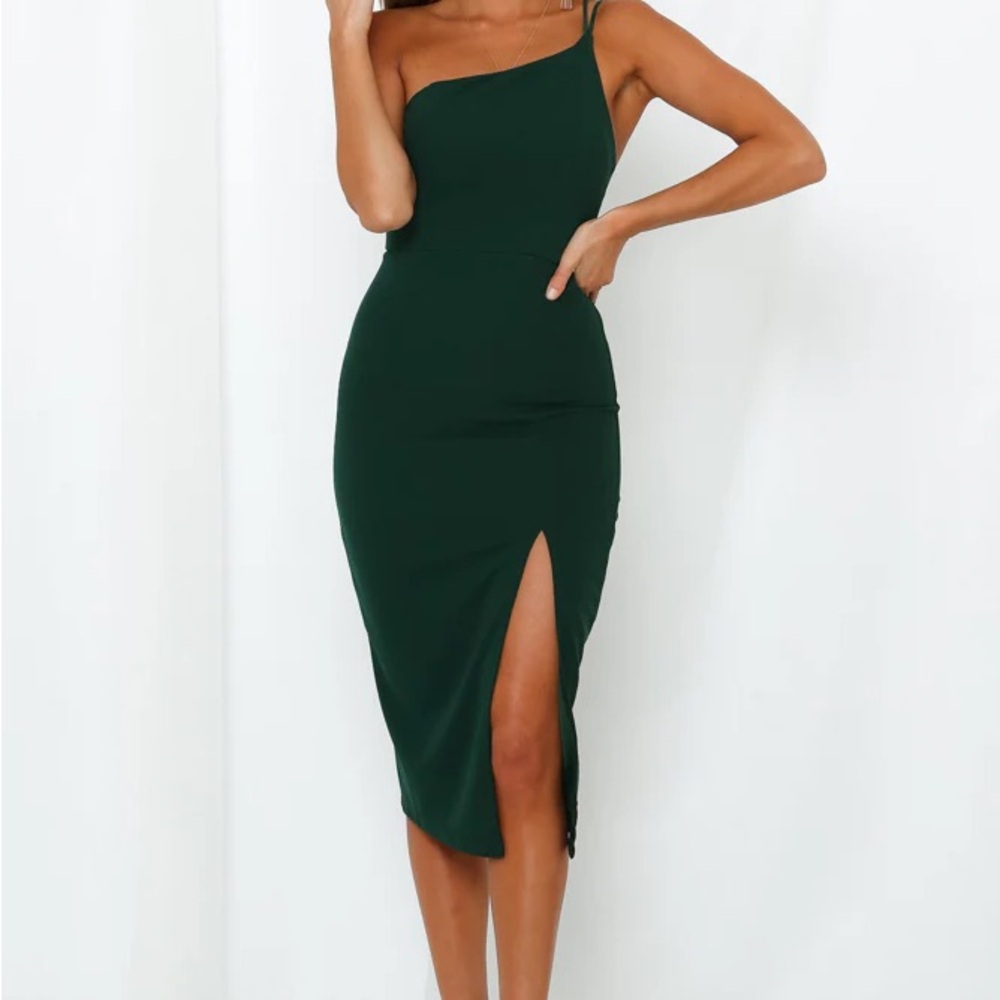 HELLO MOLLY Taking It Back Dress Forest Green